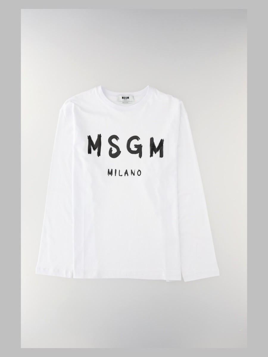 Msgm T-Shirt In Cotone Con Logo