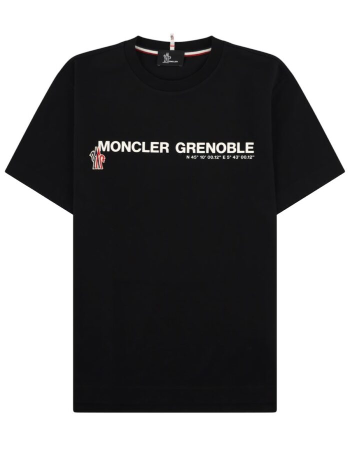 moncler grenoble t shirt in cotone con logo MONCLER GRENOBLE T-Shirt In Cotone Con Logo