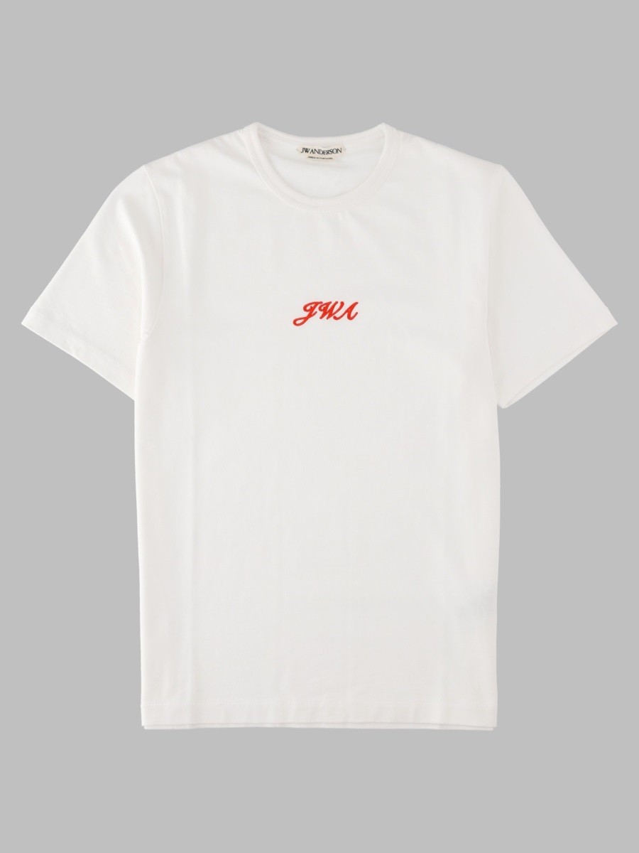 Jw Anderson T-Shirt In Cotone Con Logo Ricamato