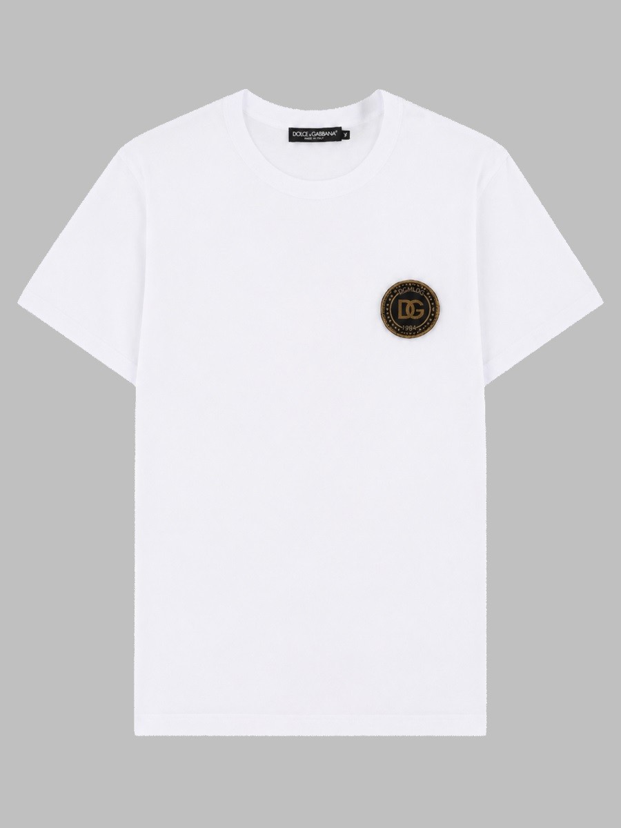 Dolce & Gabbana T-SHIRT IN COTONE CON PATCH