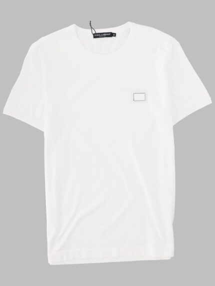 Dolce & Gabbana T-SHIRT IN COTONE CON PLACCA