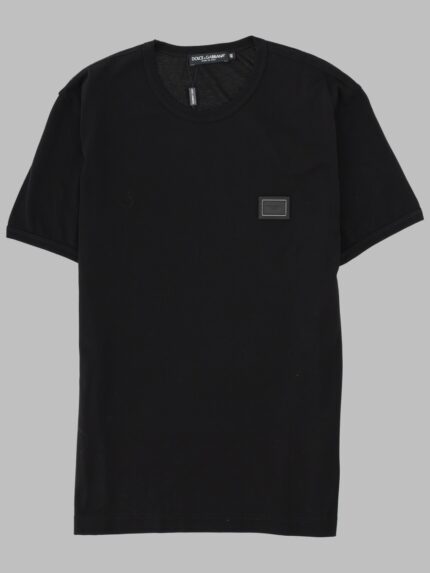 Dolce & Gabbana T-SHIRT IN COTONE CON PLACCA