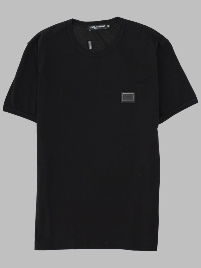 Dolce & Gabbana T-SHIRT IN COTONE CON PLACCA