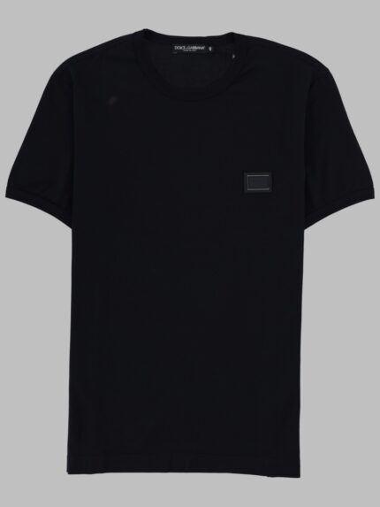 Dolce & Gabbana T-SHIRT IN COTONE CON PLACCA