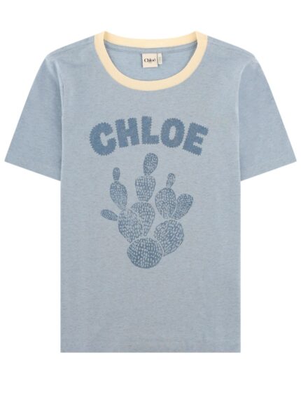 CHLOÉ T-Shirt In Cotone Con Stampa