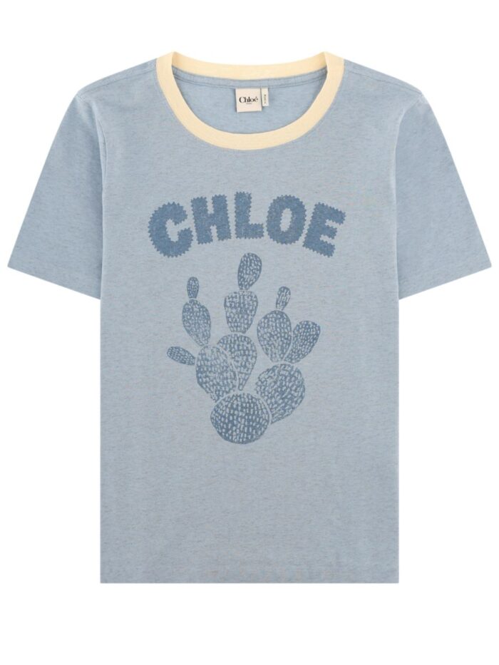 chloÉ t shirt in cotone con stampa CHLOÉ T-Shirt In Cotone Con Stampa
