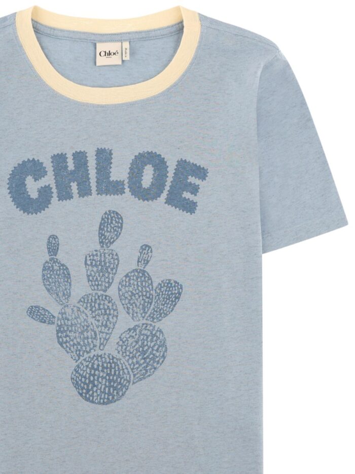 CHLOÉ T-Shirt In Cotone Con Stampa