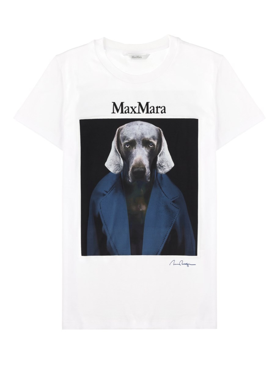 Max Mara T-SHIRT IN JERSEY CON STAMPA ICONICA