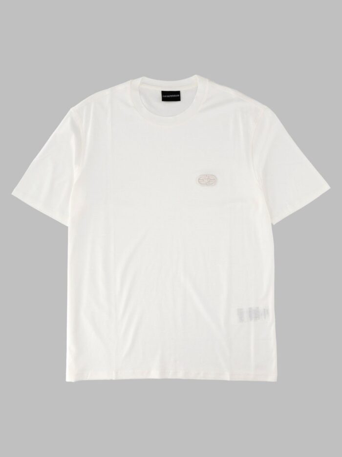 emporio armani t shirt in jersey misto lyocell con ricamo logo ea Emporio Armani T-shirt In Jersey Misto Lyocell Con Ricamo Logo EA