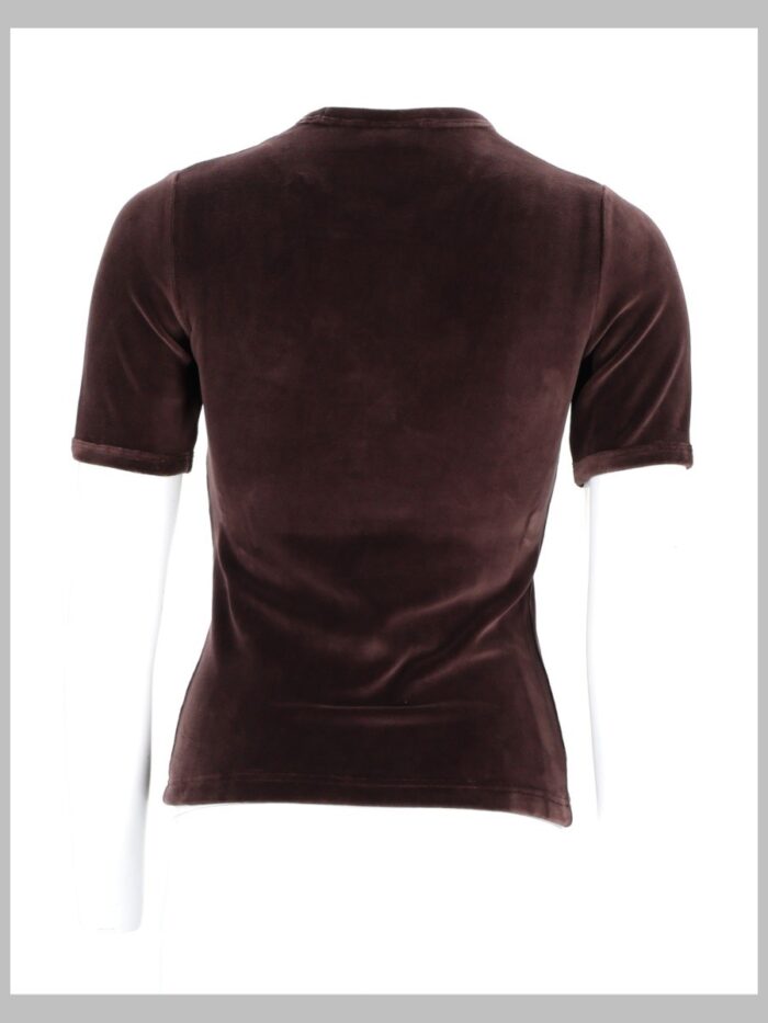 COURREGES T-SHIRT IN VELLUTO