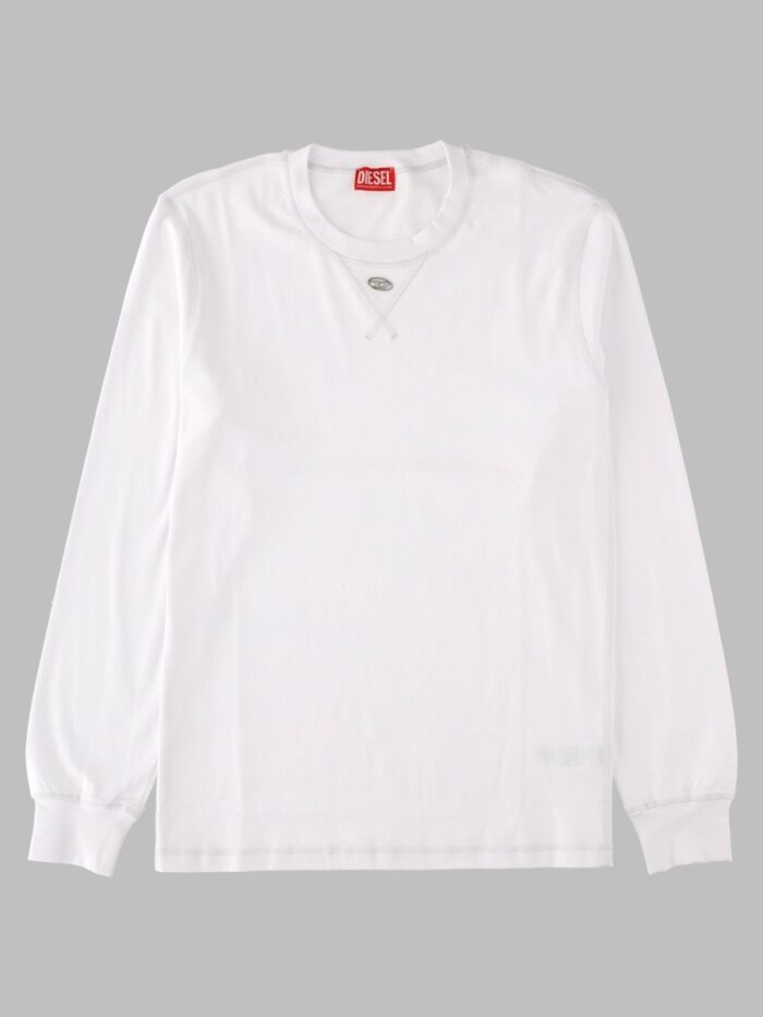 diesel t shirt "oval d" a manica lunga Diesel T-Shirt "Oval D" A Manica Lunga