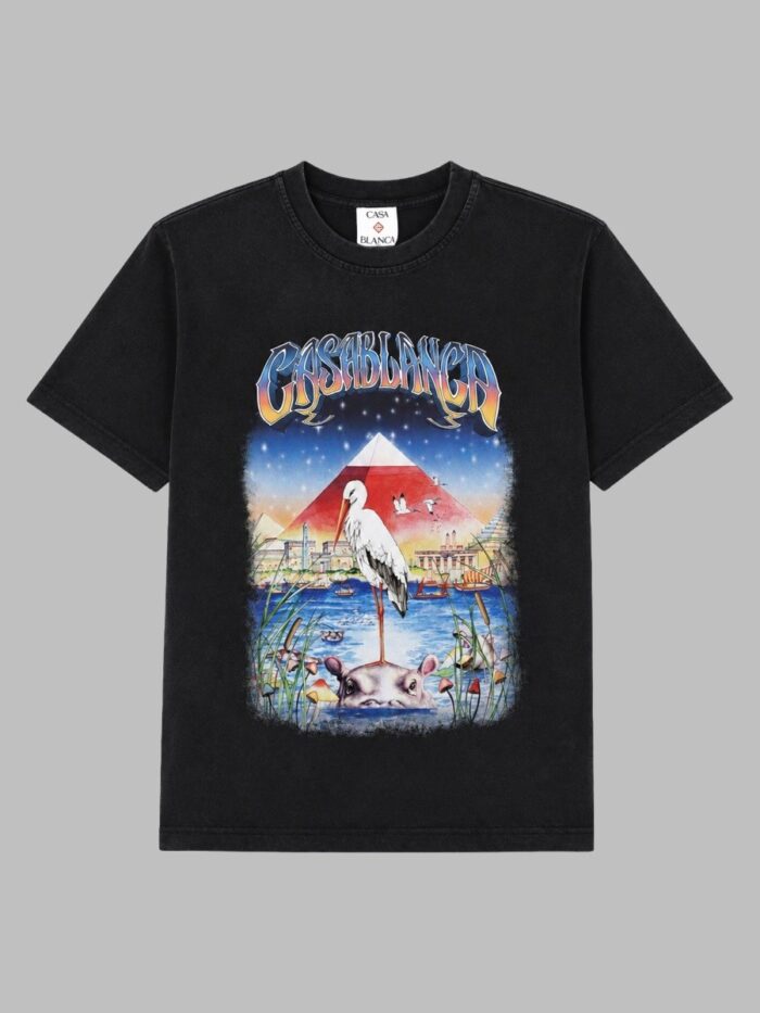 casablanca t shirt oversize con stampa "egypt" CASABLANCA T-SHIRT OVERSIZE CON STAMPA "EGYPT"