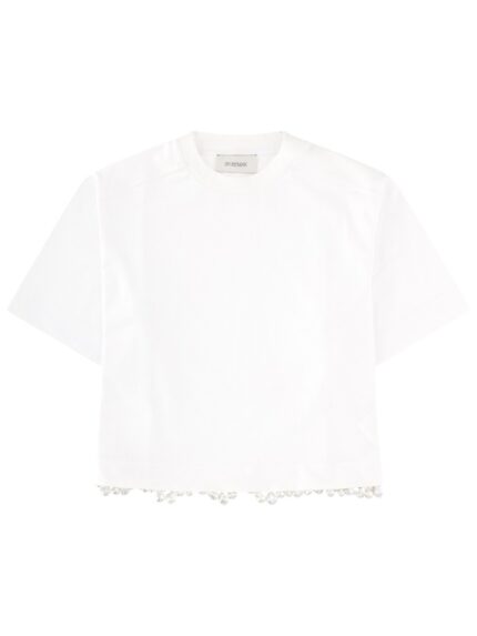 Sportmax T-SHIRT "PALMAS" CON PERLE RICAMATE