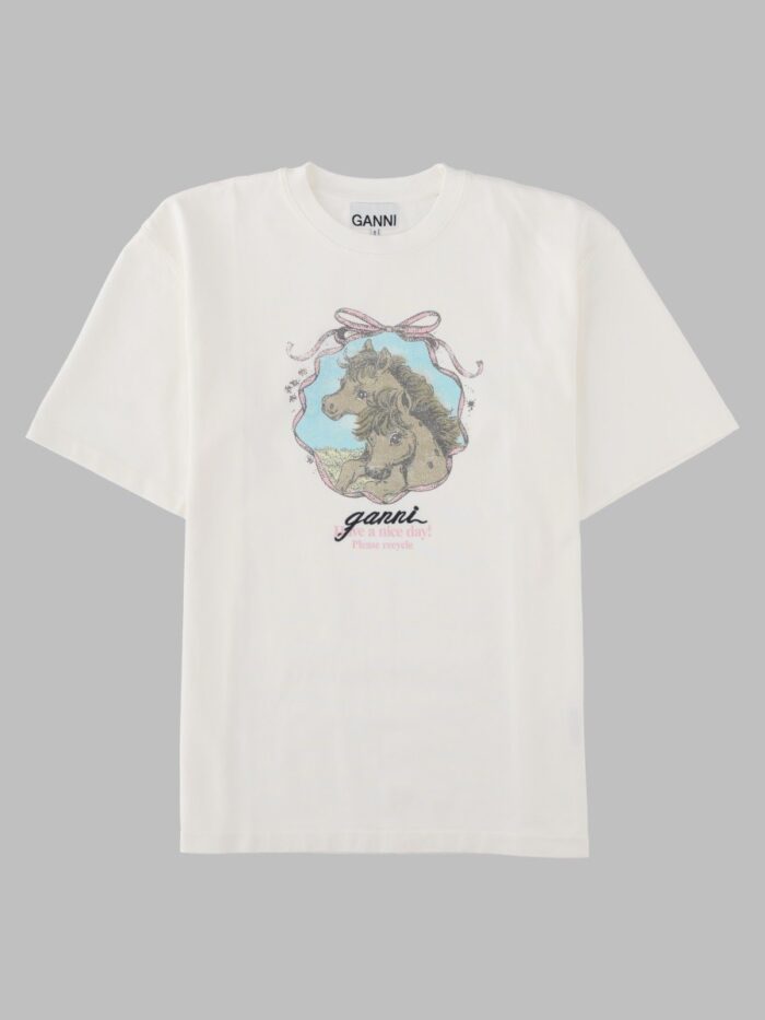 ganni t shirt "qixi" con stampa GANNI T-Shirt "Qixi" Con Stampa