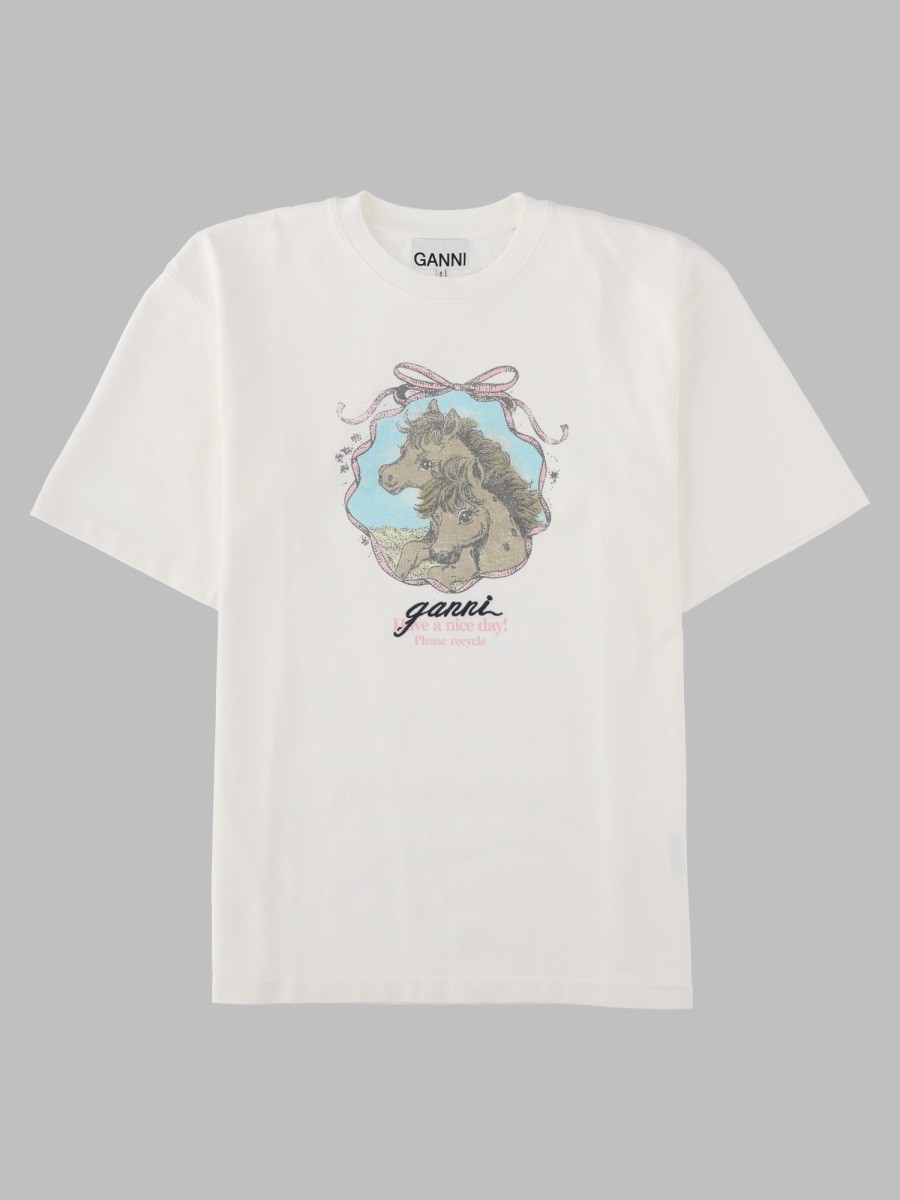 GANNI T-Shirt "Qixi" Con Stampa