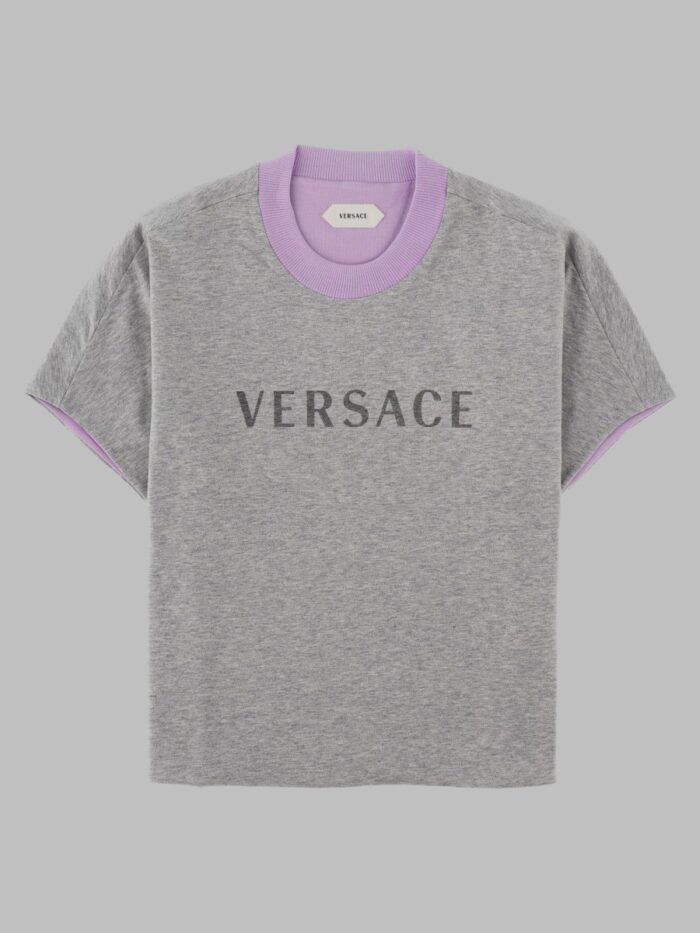 Versace T-Shirt Reversibile Con Logo