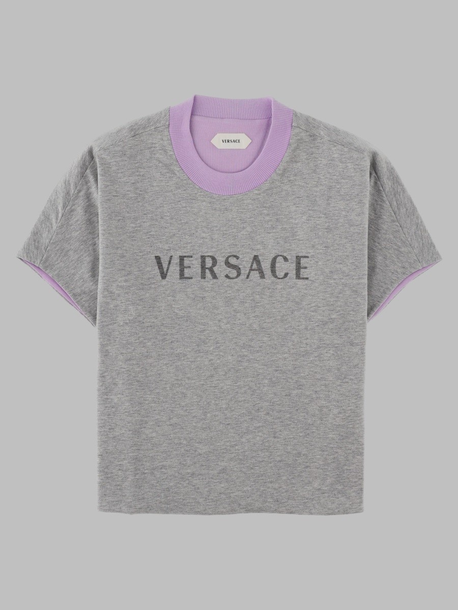 Versace T-Shirt Reversibile Con Logo