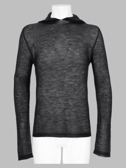 RICK OWENS T-Shirt Trasparente Con Cappuccio