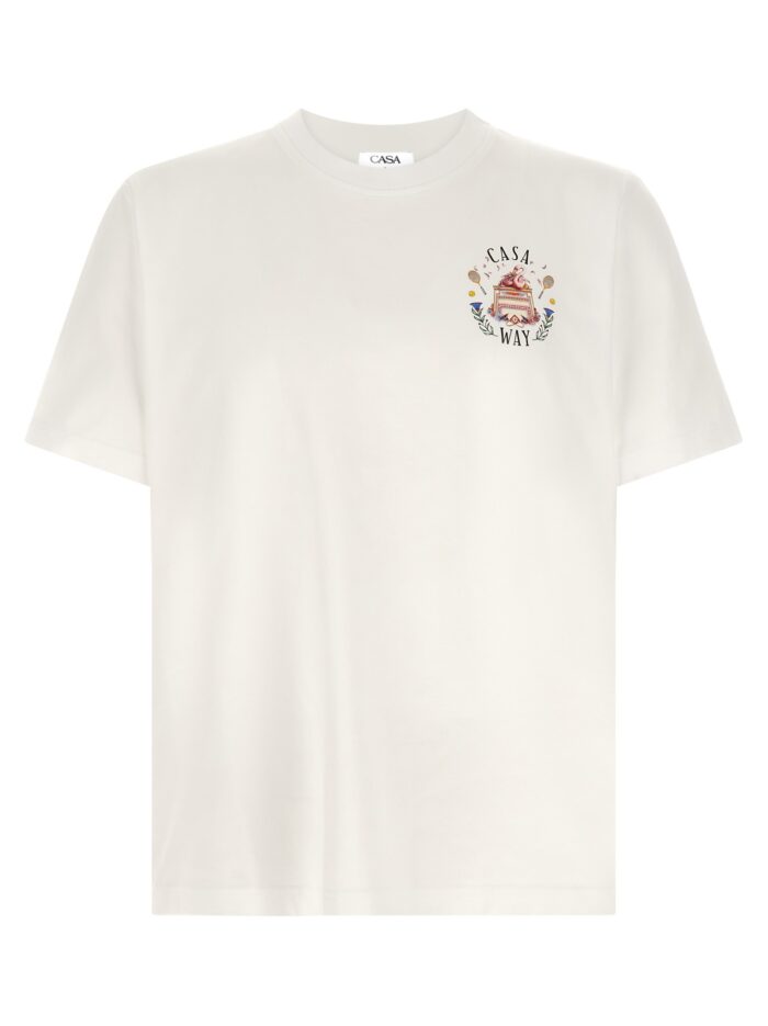 casablanca t shirt with 'casa way' print CASABLANCA T-shirt With 'Casa Way' Print