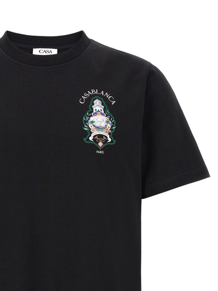 CASABLANCA T-shirt With 'Hotel Emblem' Print