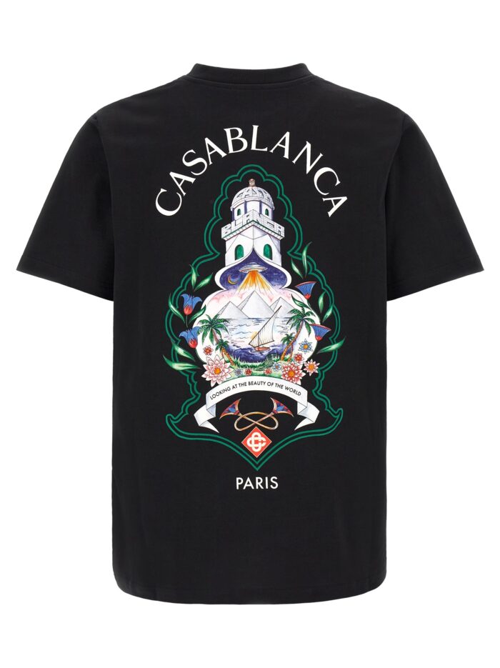 CASABLANCA T-shirt With 'Hotel Emblem' Print