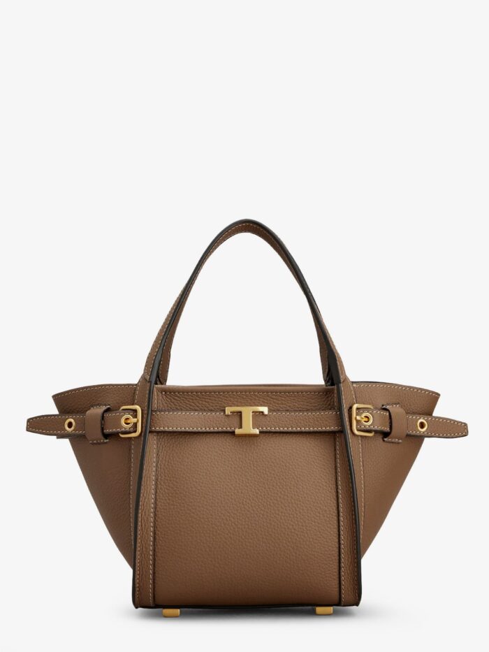TOD'S T Signature Leather Shopping Bag