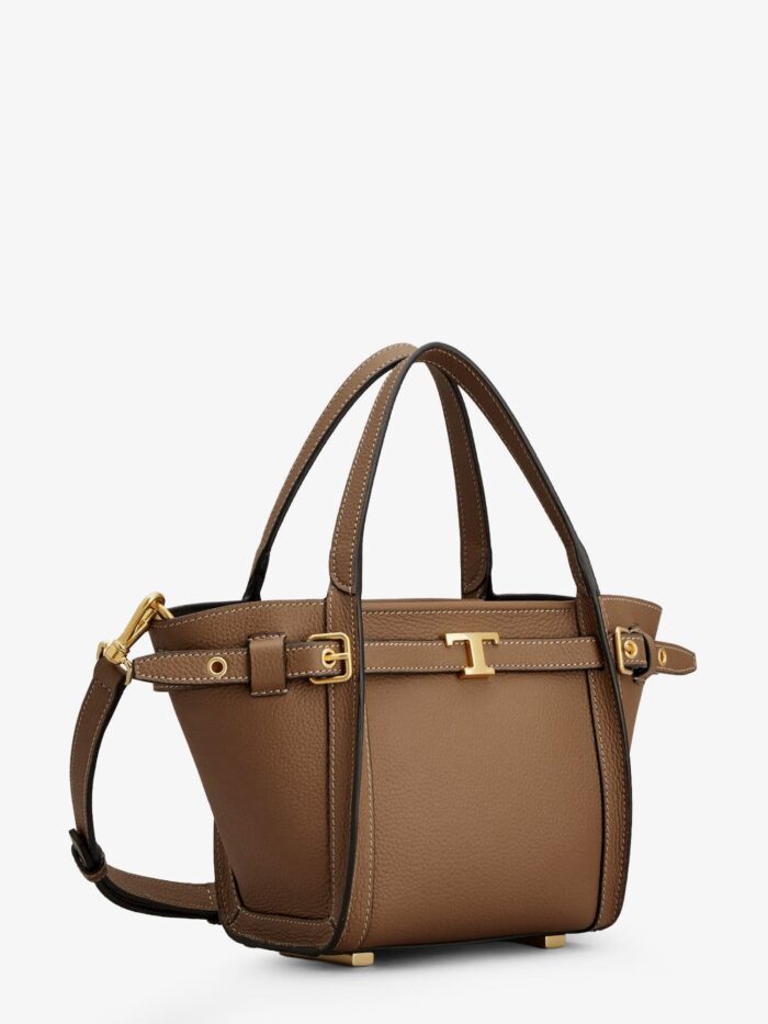 TOD'S T Signature Leather Shopping Bag