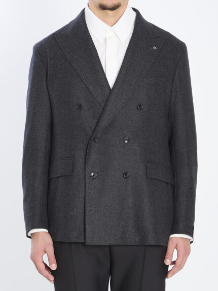 Tagliatore Double-breasted jacket in diagonal wool