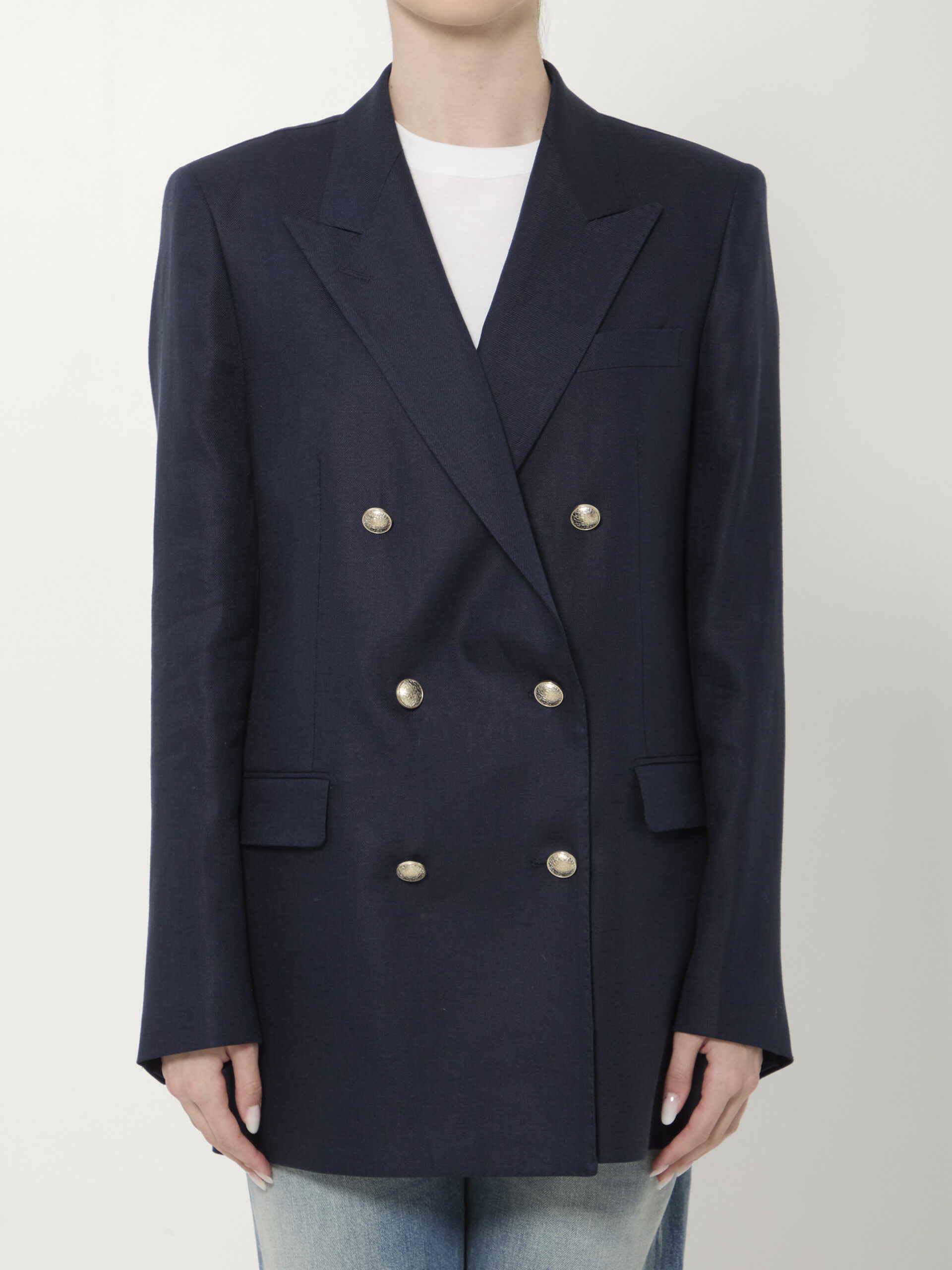 Tagliatore Double-breasted linen jacket