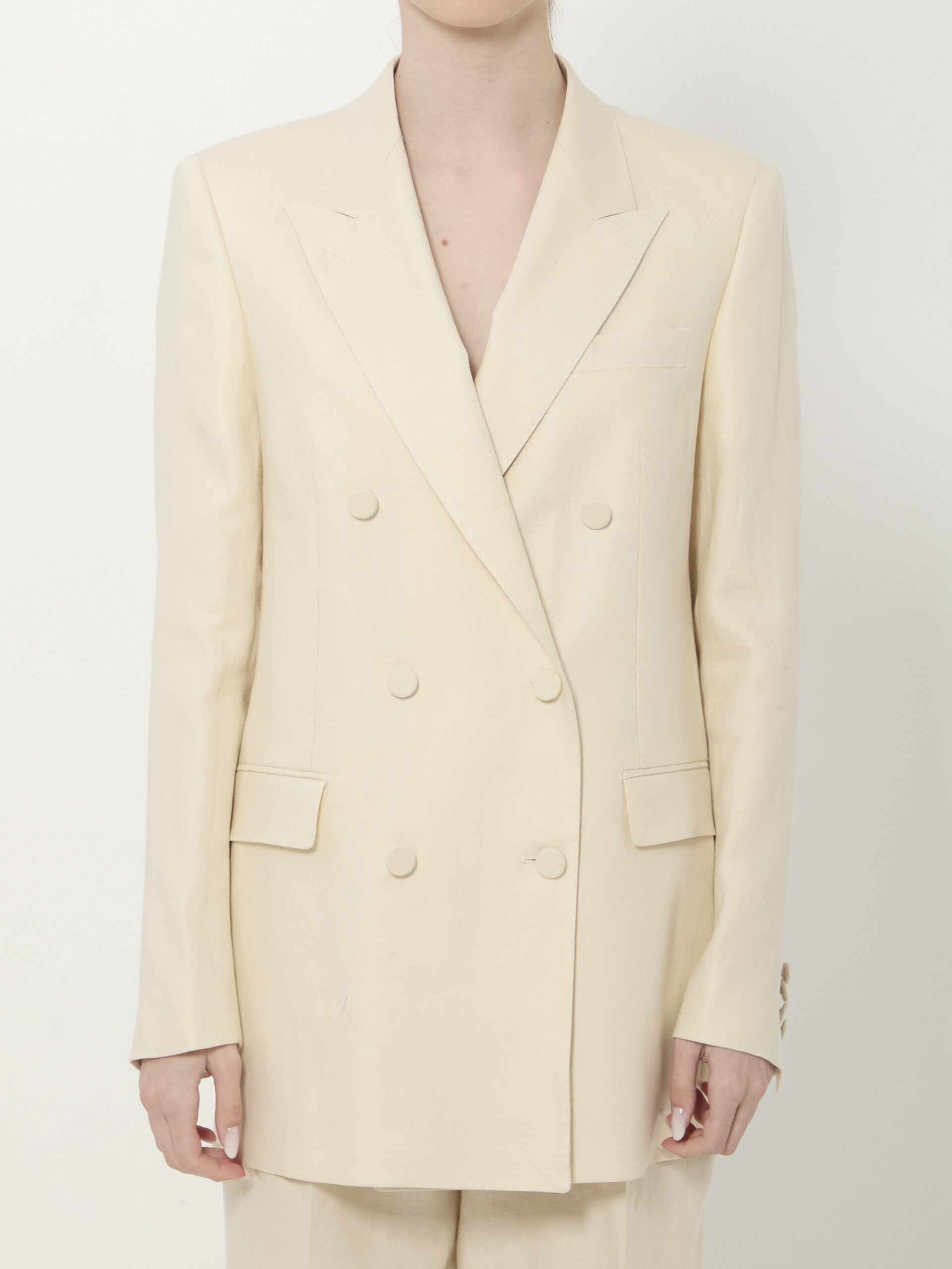 Tagliatore Double-breasted linen jacket