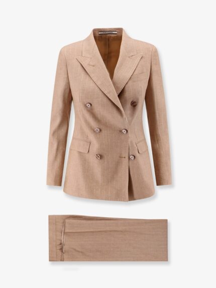 Tagliatore Parigi Pinstripe Linen And Viscose Suit