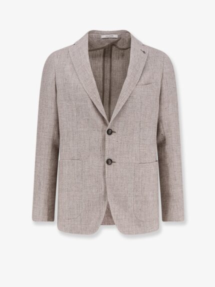 Tagliatore Single-breasted Linen And Virgin Wool Blazer