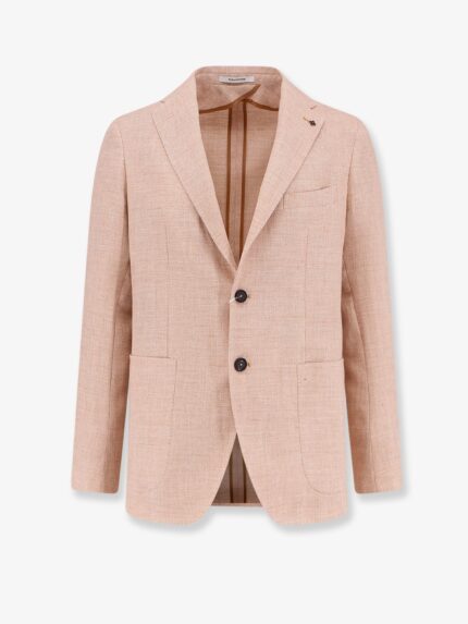 Tagliatore Single-breasted Linen And Virgin Wool Blazer