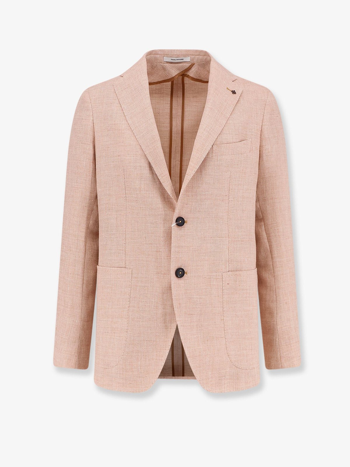 Tagliatore Single-breasted Linen And Virgin Wool Blazer