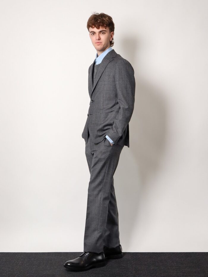 Tagliatore Virgin Wool Dress With Prince Of Wales Motif