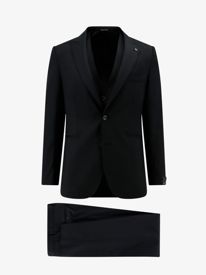 Tagliatore Virgin Wool Suit With Vest With Five Buttons