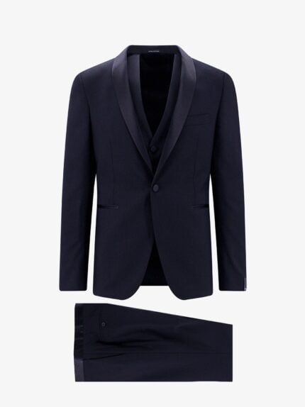 Tagliatore Virgin Wool Tuxedo With Vest