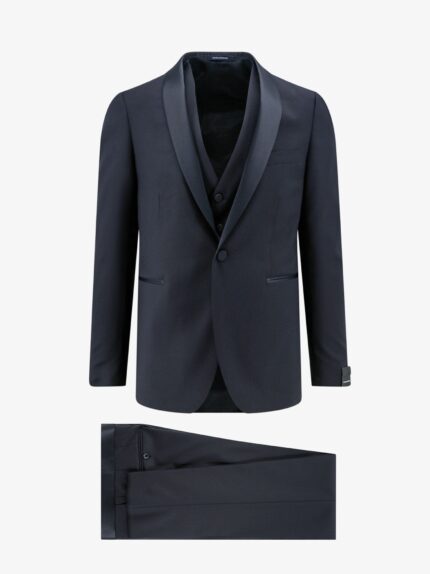 Tagliatore Virgin Wool Tuxedo With Vest