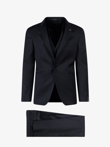 Tagliatore Virgin Wool Tuxedo With Vest