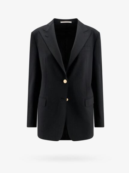 Tagliatore Wool Blend Blazer With Gold Buttons