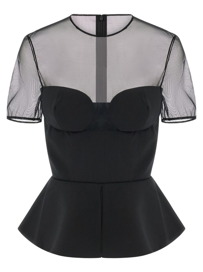 nensi dojaka 'tailored bustier with sheer neckline' top NENSI DOJAKA 'Tailored Bustier With Sheer Neckline' Top