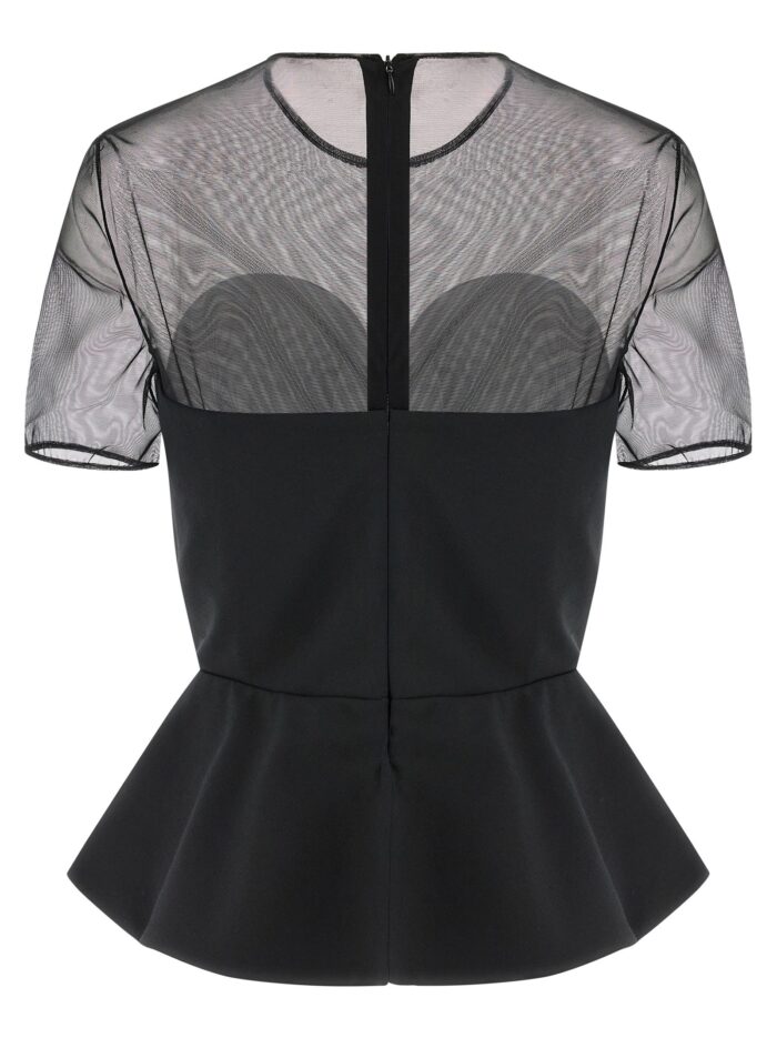 NENSI DOJAKA 'Tailored Bustier With Sheer Neckline' Top