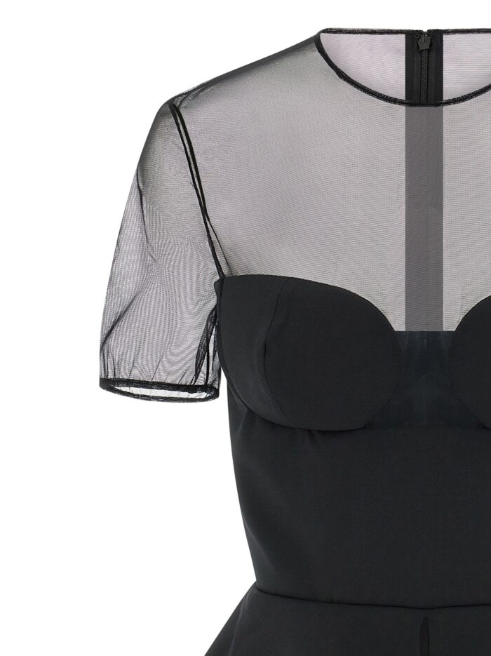 NENSI DOJAKA 'Tailored Bustier With Sheer Neckline' Top