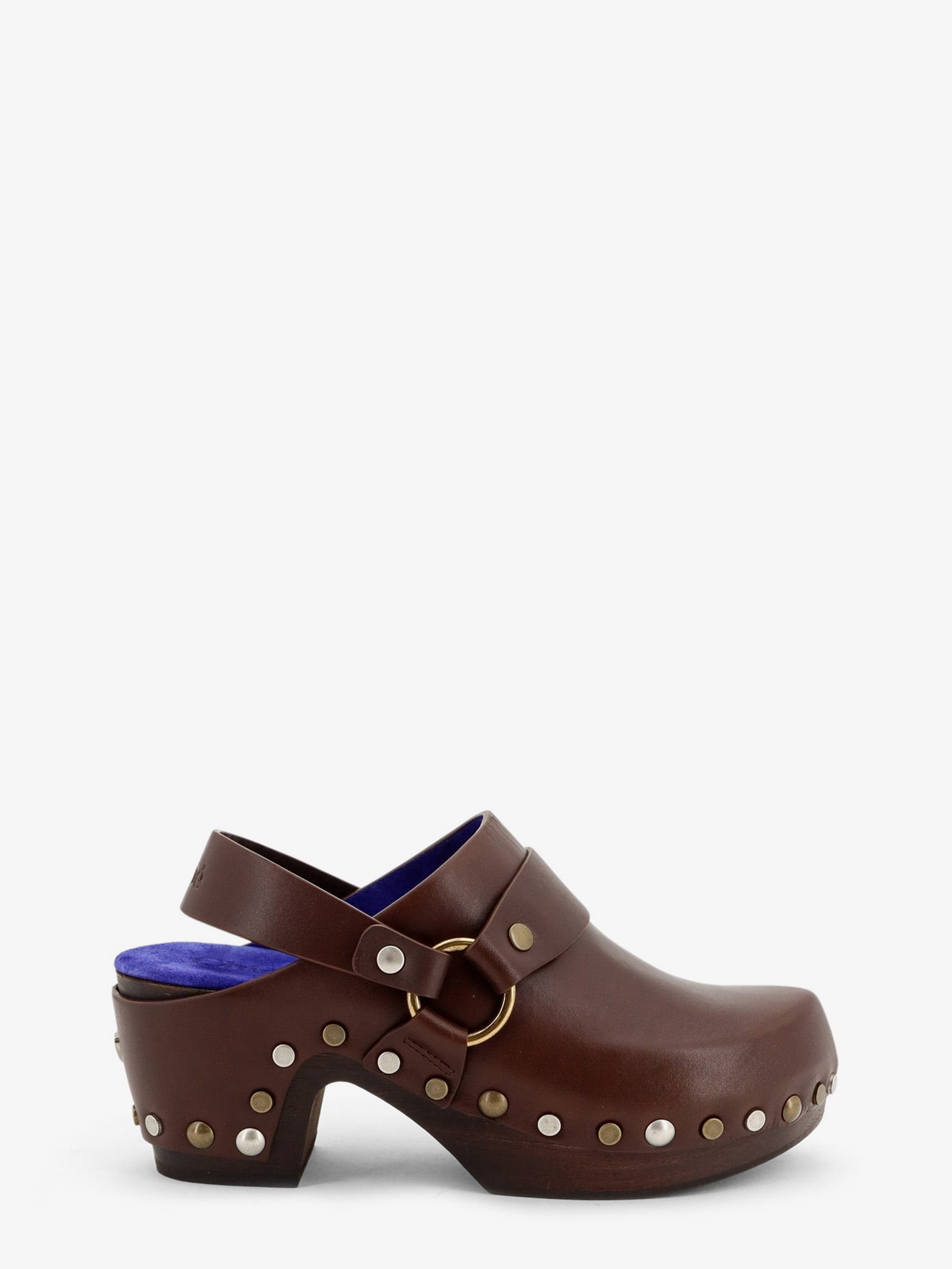 CHLOE' Talis Wedge Leather Clogs