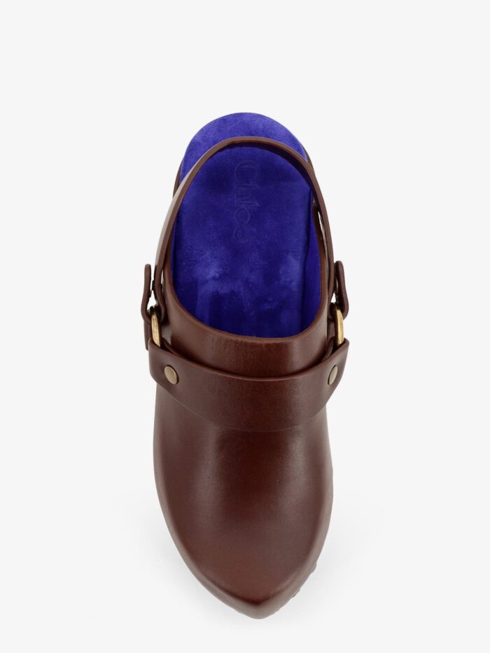 CHLOE' Talis Wedge Leather Clogs