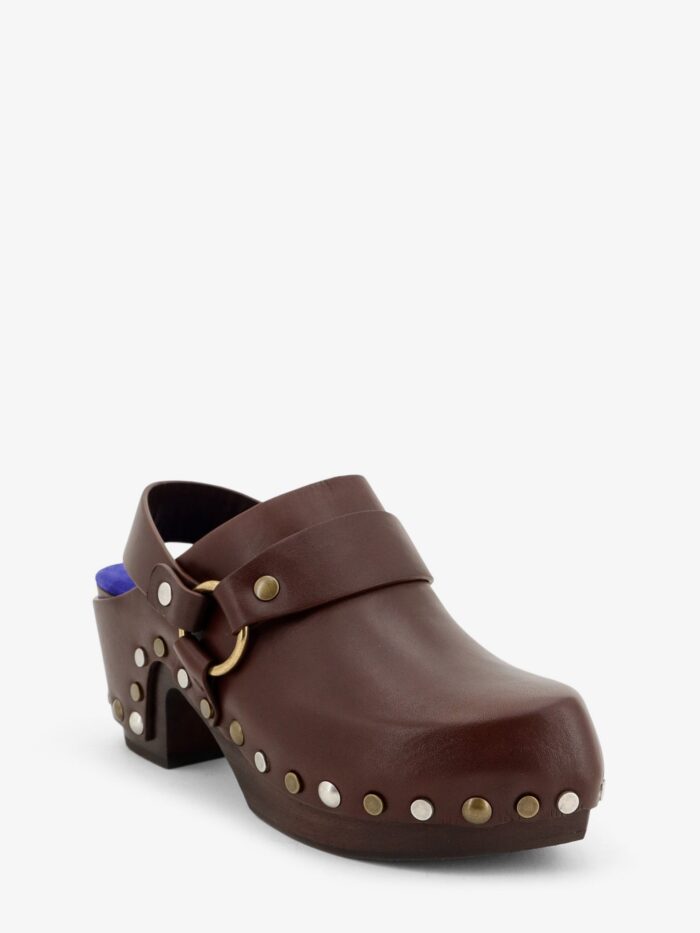 CHLOE' Talis Wedge Leather Clogs