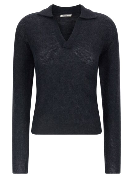AURALEE Tam Yarn Polo Shirt