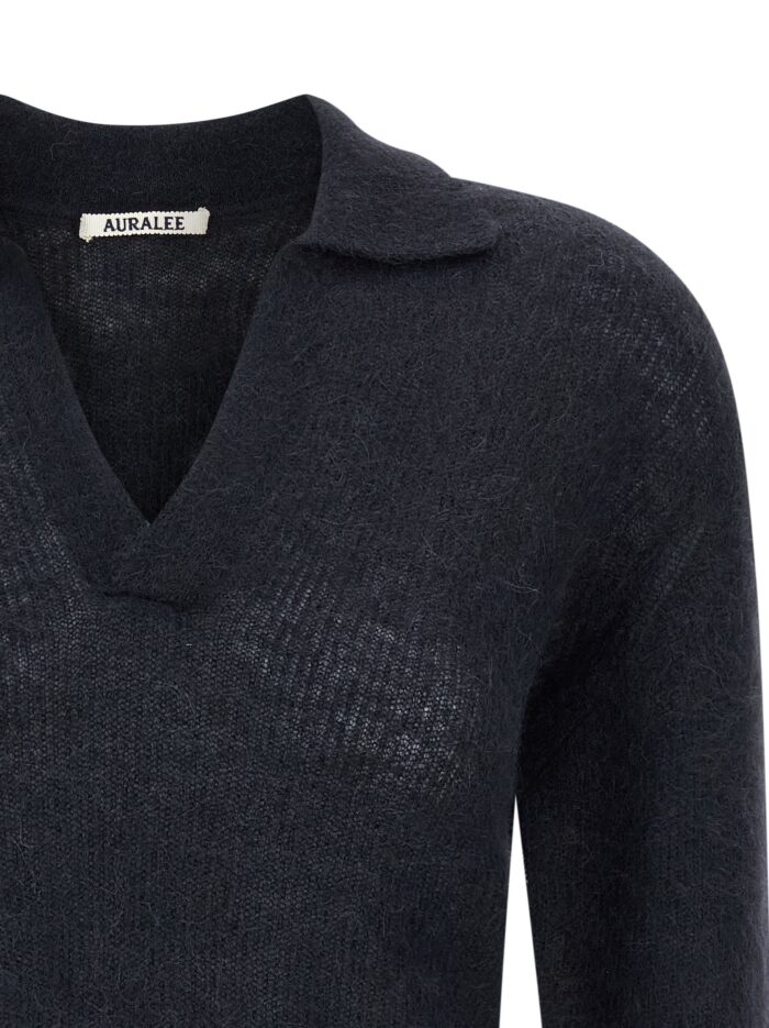 AURALEE Tam Yarn Polo Shirt