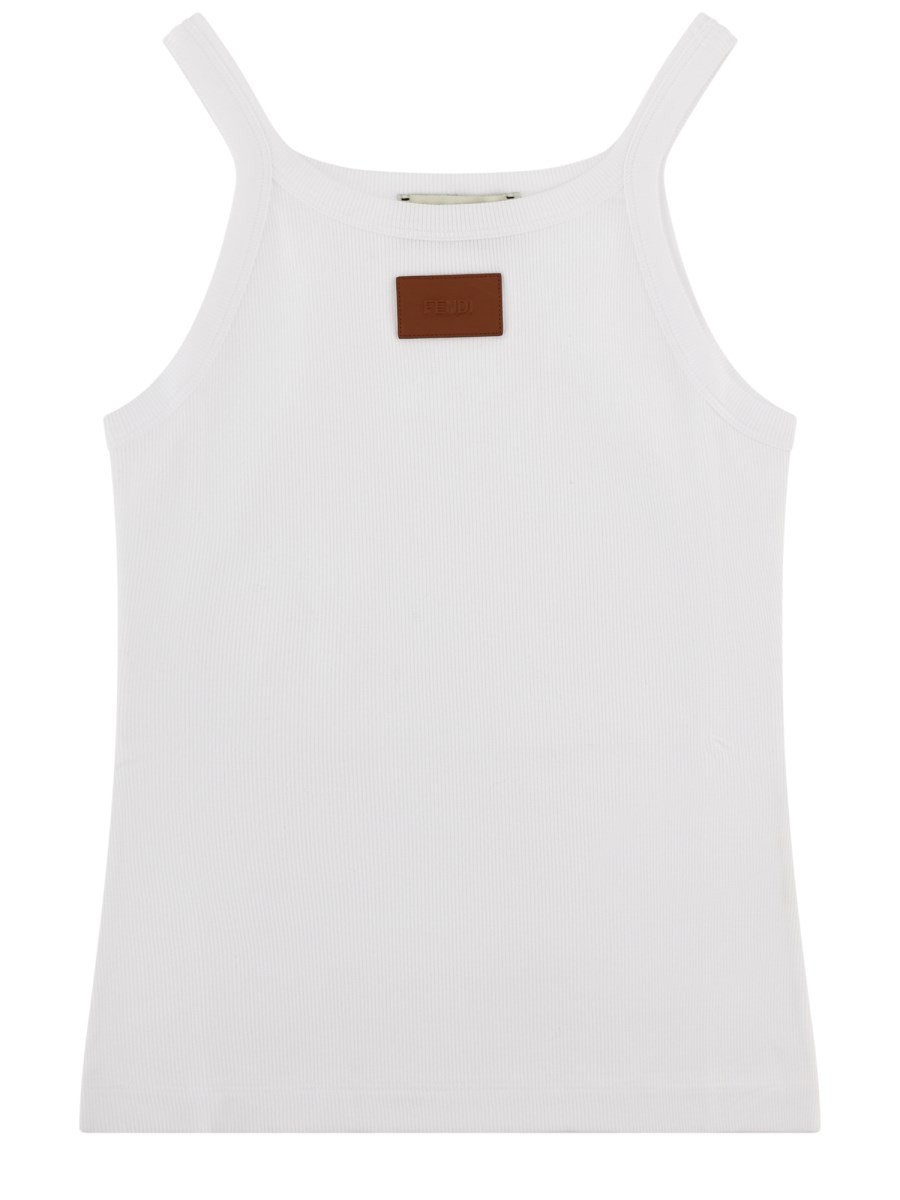 Fendi Tank Top In Cotone