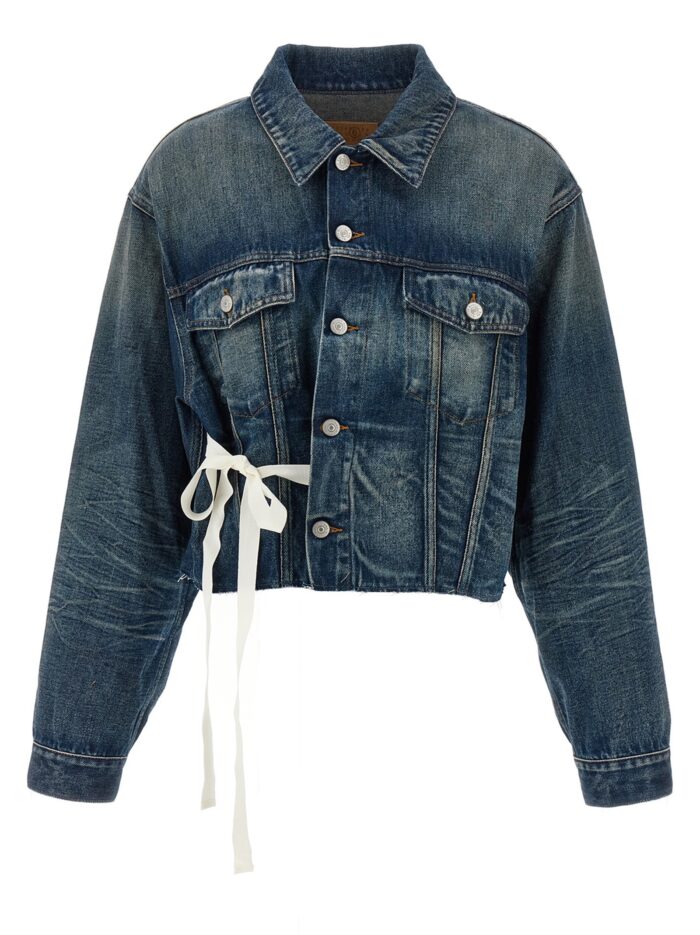 mm6 maison margiela tape denim jacket MM6 MAISON MARGIELA Tape Denim Jacket